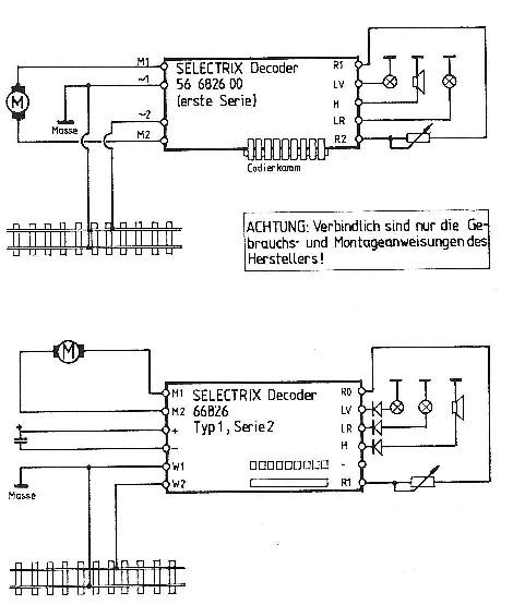 Anschluss SELECTRIX-Decoder